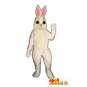 Mascot conejo blanco con grandes orejas - Traje Pascua - MASFR003267 - Mascota de conejo