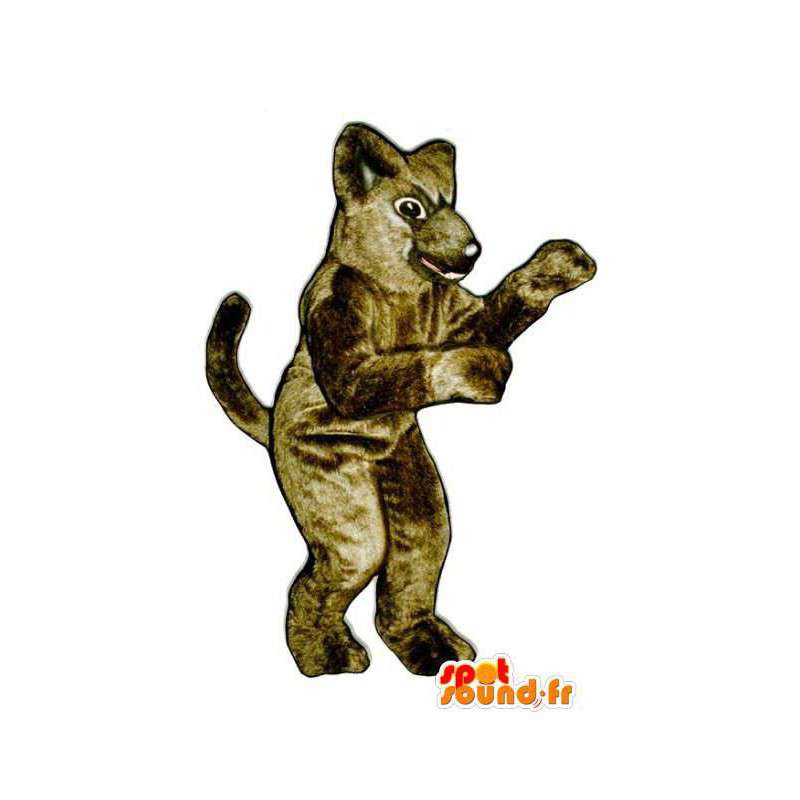 Hnědý pes maskot, chlupatý - Dog Costume - Maskoti psů - MASFR003270 - SpotSound.fr