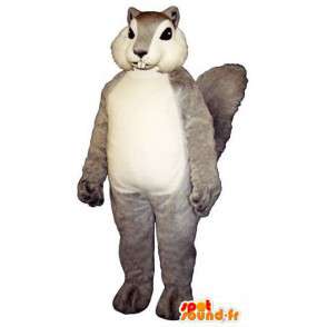 Grå og hvit ekorn maskot - Squirrel Suit - MASFR003271 - Maskoter Squirrel