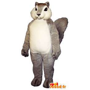 Harmaa ja valkoinen orava maskotti - orava Suit - MASFR003271 - maskotteja orava