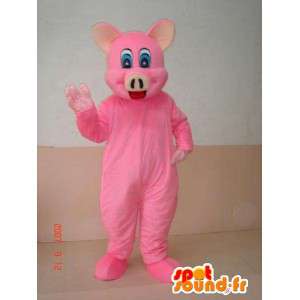 Pink gris maskot - Rolig kostym för fancy dress party -