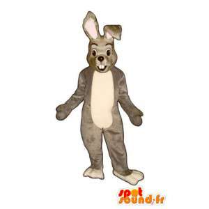 Mascotte de lapin gris et blanc - Costume de lapin en peluche - MASFR003276 - Mascotte de lapins