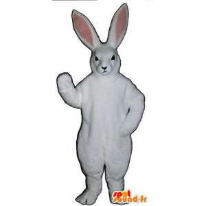 Mascot coniglietto rosa e bianche grandi orecchie - MASFR003279 - Mascotte coniglio