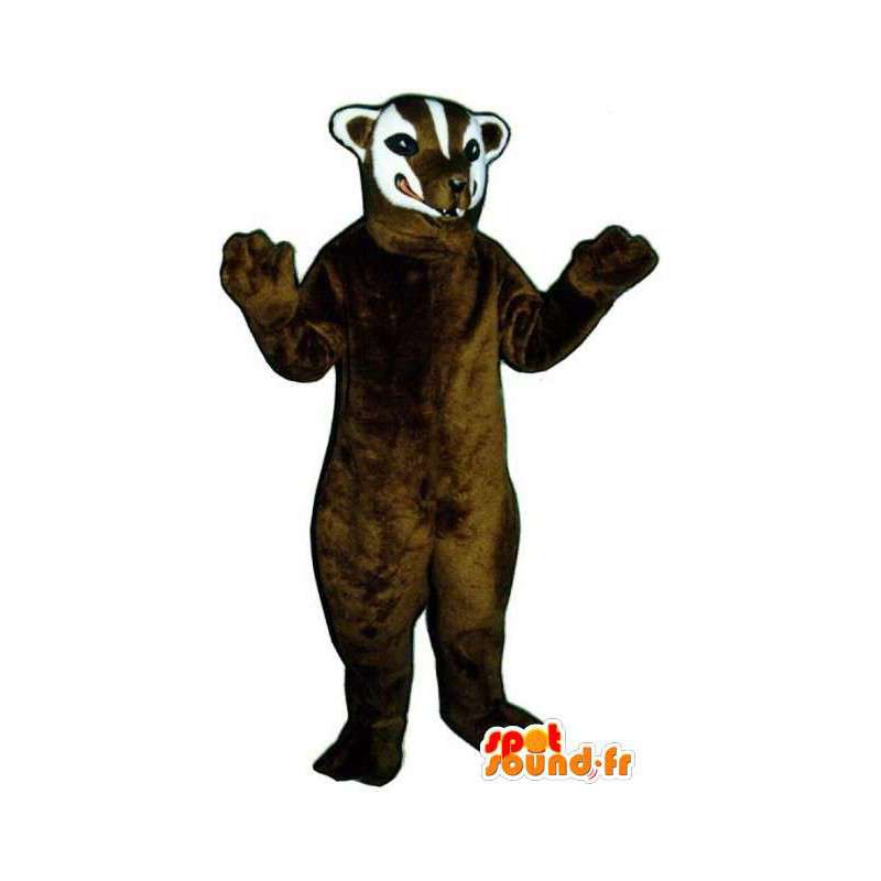 Mascot wezel bruin en wit - wezel Costume - MASFR003286 - Mascottes van pups