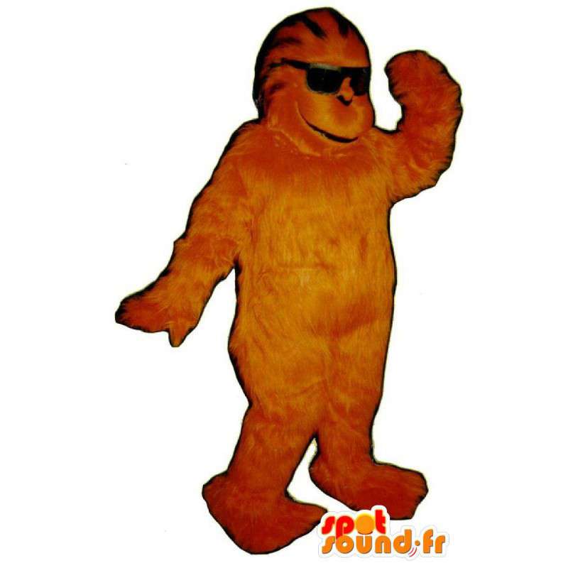Fluo Gorila Traje - amarillo-naranja mascota gorila - Mascotas de gorila - MASFR003288 - SpotSound.fr