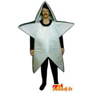 Mascot gigantisk stjerne - en hvit stjerne Disguise - MASFR003292 - Ikke-klassifiserte Mascots