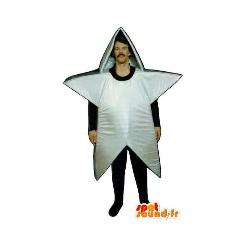 Mascot estrela gigante - uma estrela branca Disguise - MASFR003292 - Mascotes não classificados