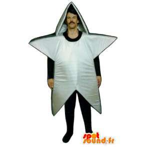 Maskot obří hvězda - bílá hvězda Disguise - MASFR003292 - Neutajované Maskoti