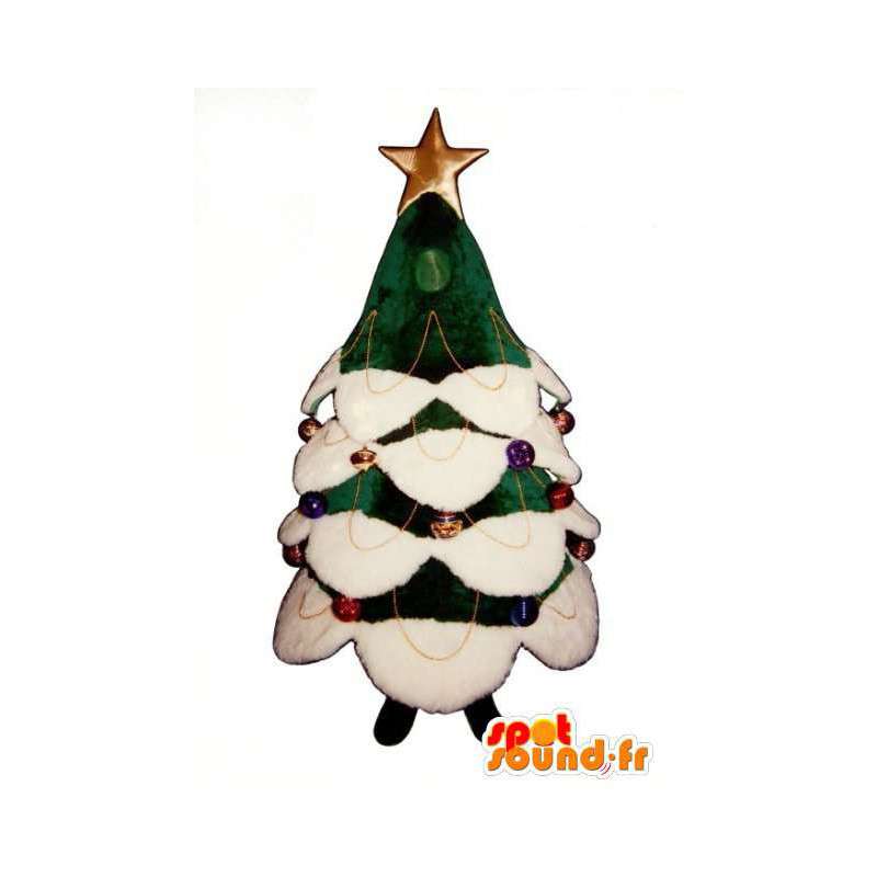 Vánoční strom zdobí obří maskota - jedle Kostým - MASFR003293 - Vánoční Maskoti