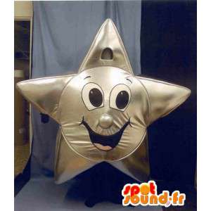 Maskot obří stříbrná hvězda - hvězda stříbrného kostým - MASFR003298 - Neutajované Maskoti