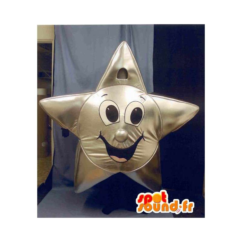 Mascot gigantische zilveren ster - ster van zilver Costume - MASFR003298 - Niet-ingedeelde Mascottes