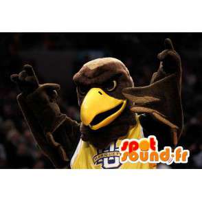 Mascot marrom e Giant Eagle amarelo - Eagle Costume - MASFR003306 - aves mascote