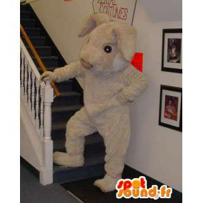 Beige giant rabbit mascot - Rabbit Costume - MASFR003311 - Rabbit mascot