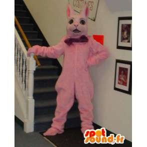 Gigantisk rosa kanin maskot - Pink Rabbit Costume - MASFR003312 - Mascot kaniner