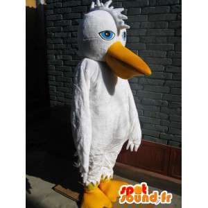 Maskot enkel hvit Pelican - kjole Bird - MASFR00252 - Mascot fugler