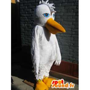 Mascotte fundamentele witte Pelican - avondjurk Bird - MASFR00252 - Mascot vogels