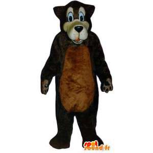 La mascota del lobo de peluche marrón - lobo traje marrón - MASFR003319 - Mascotas lobo