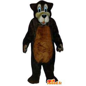 La mascota del lobo de peluche marrón - lobo traje marrón - MASFR003319 - Mascotas lobo
