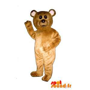 Lysebrun bjørnemaskot - Bamse-kostume - Spotsound maskot