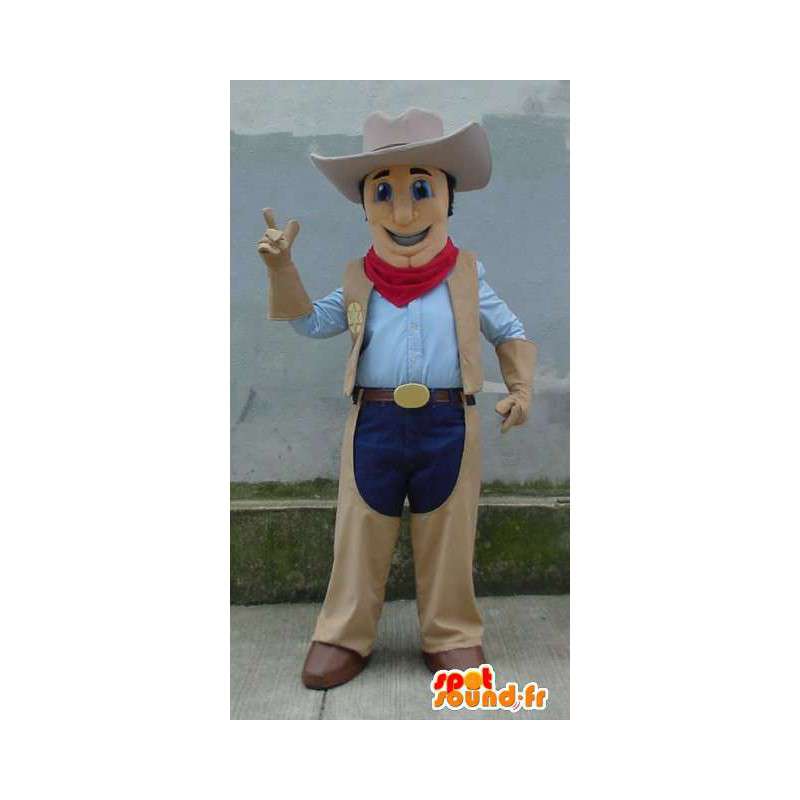 Mascote cowboy tradicional - traje cowboy - MASFR003329 - Mascotes homem