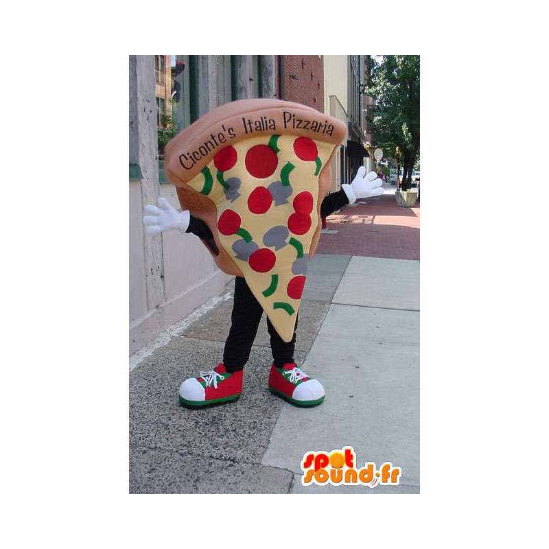 Mascote em forma, de pizza gigante  - MASFR003333 - Pizza Mascotes