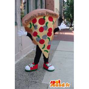 Mascotte en forme de part de pizza géante  - MASFR003333 - Mascottes Pizza
