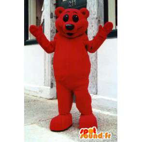 Mascot urso gigante vermelha - vermelho da mascote do urso - MASFR003348 - mascote do urso