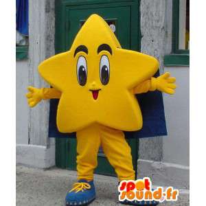 Kæmpe gul stjerneformet maskot - Stjernekostume - Spotsound