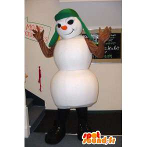 Snowman Mascot wit, slecht  - MASFR003356 - man Mascottes