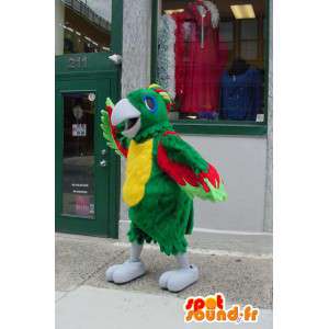 Flerfarvet papegøje maskot - Papegøje kostume - Spotsound maskot