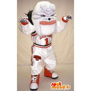 Mascot White bulldog - buldog kostuum - MASFR003366 - Dog Mascottes