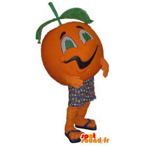 Mascot muotoinen jättiläinen oranssi - oranssi puku - MASFR003371 - hedelmä Mascot