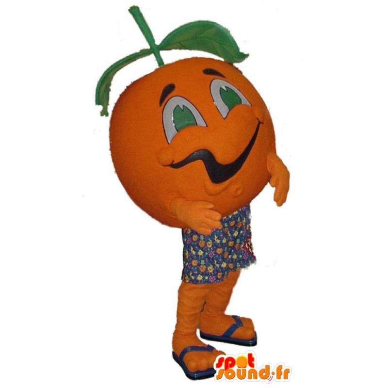Mascot in the form of giant orange - orange Disguise - MASFR003371 - Fruit mascot