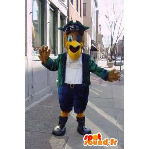 Eagle mascot dressed as a pirate - Pirate Costume - MASFR003372 - Mascot of birds