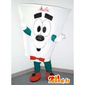 Witte plastic komvormige mascot - MASFR003378 - mascottes Flessen