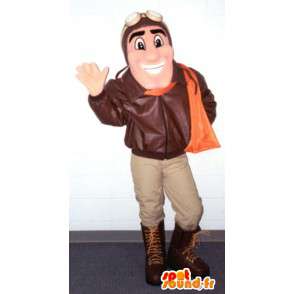 Mascot Aviator - Costume airplane pilot - MASFR003381 - Human mascots