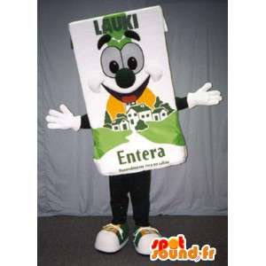 Mascot ladrillo leche gigante - traje de cartón de leche - MASFR003384 - Mascotas sin clasificar