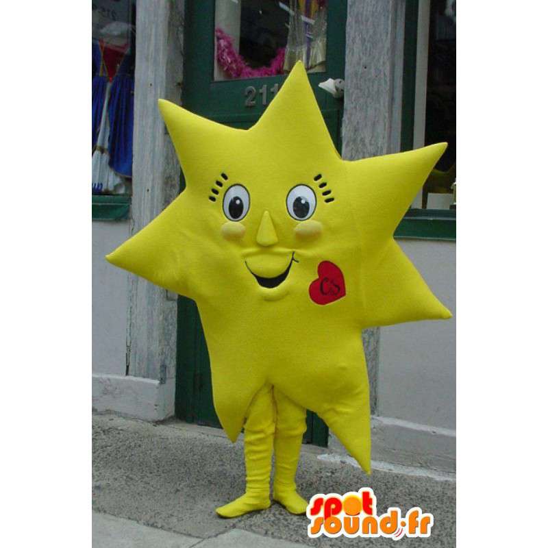Mascot estrela amarela gigante - Traje estrela gigante - MASFR003388 - Mascotes não classificados