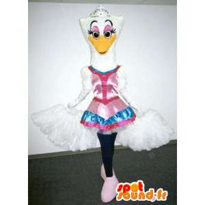 Branca dançarina cisne Mascote - dancer - MASFR003391 - mascotes Swan