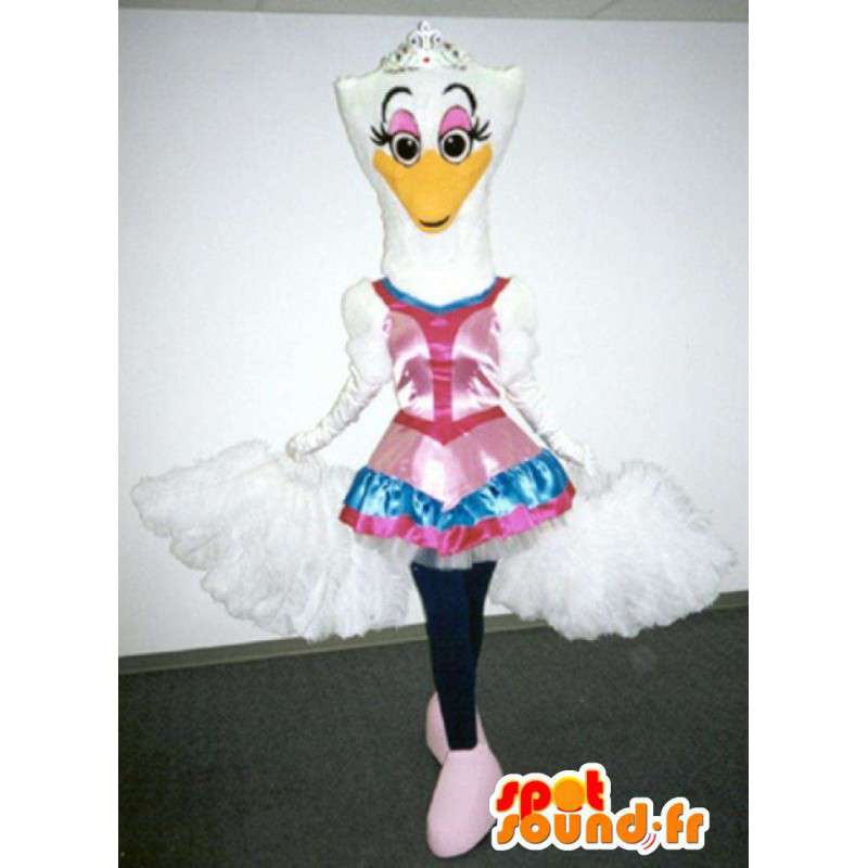 Mascotte de cygne blanc en danseuse - Costume de danseuse - MASFR003391 - Mascottes Cygne