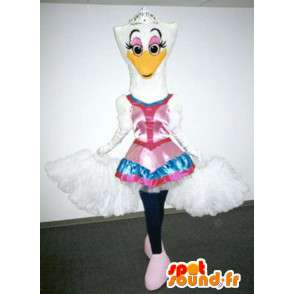 Mascot bailarina cisne blanco - Bailarín de vestuario - MASFR003391 - Cisne de mascotas
