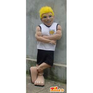 Mascotte d'homme sportif musclé - Costume de basketteur - MASFR003397 - Mascottes Homme