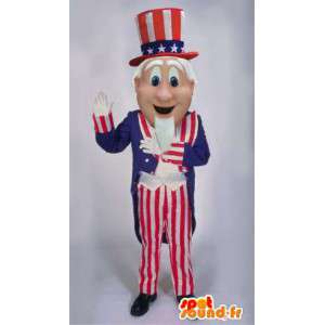 Mascot av den berømte onkel Sam, amerikansk maskot - MASFR003432 - kjendiser Maskoter