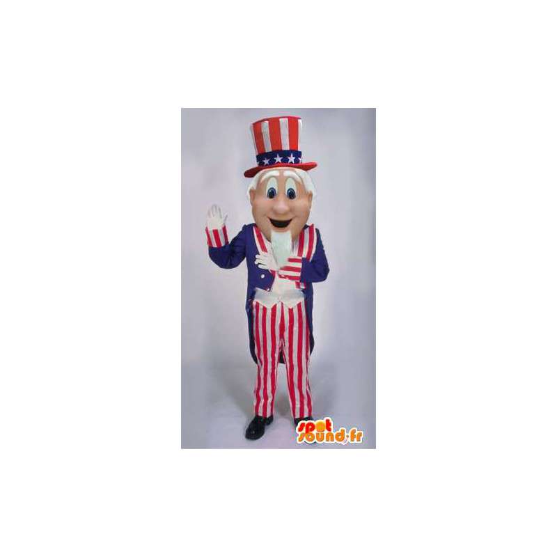 Mascot av den berømte onkel Sam, amerikansk maskot - MASFR003432 - kjendiser Maskoter