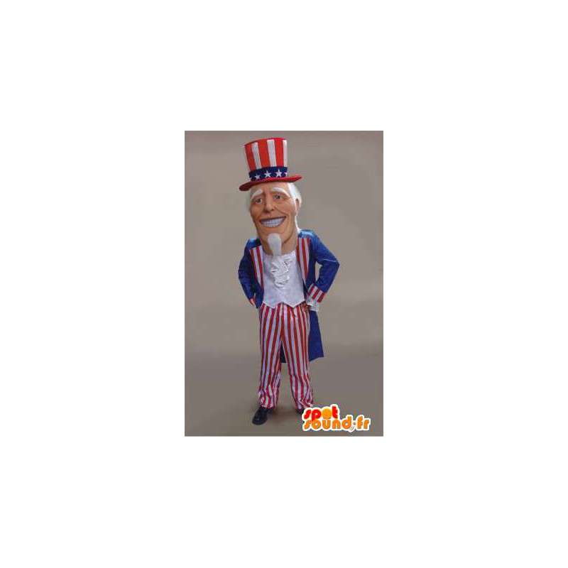 Mascot av den berømte onkel Sam, amerikansk maskot - MASFR003433 - kjendiser Maskoter