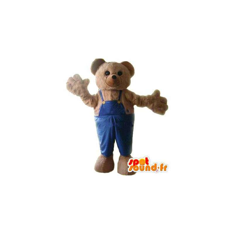 Mascotte beer in overalls - Teddy Bear Suit - MASFR003444 - Bear Mascot