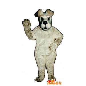 Bílý pes maskot - White Dog Costume - MASFR003447 - psí Maskoti