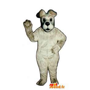 Bílý pes maskot - White Dog Costume - MASFR003447 - psí Maskoti