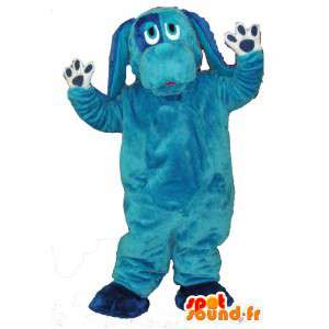 Blå hund maskot plys - Blå hundedragt - Spotsound maskot