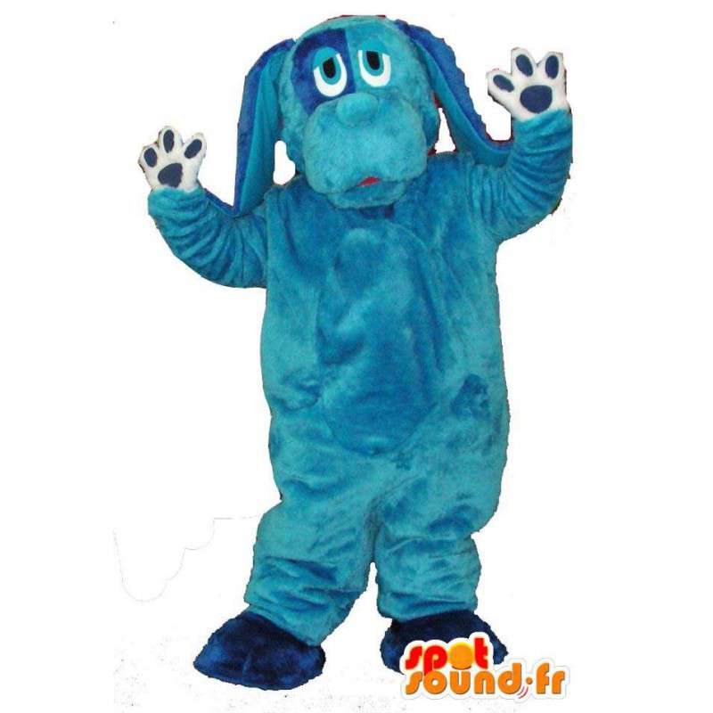 Blå hundmaskot plysch - Blå hunddräkt - Spotsound maskot